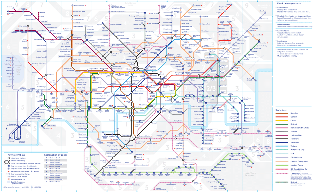 Tube Map London Underground Metro Map
